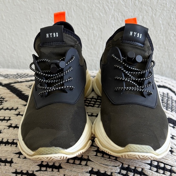 Steve Madden Camo Black and Orange Sneakers - Picture 5 of 10